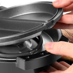 OM60 Cuiseur à omelettes électrique 600W 2x plaques antiadhésives amovibles Poignée isolante Préparation des oeufs Duronic