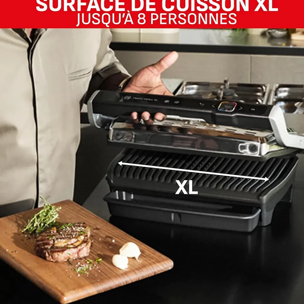 OptiGrill Elite XL Gris 2200W 16 Programmes Automatiques