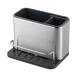 Organisateur d'évier, porte-éponge, porte-éponge avec bac d'égouttage, porte-couverts, porte-éponge amovible