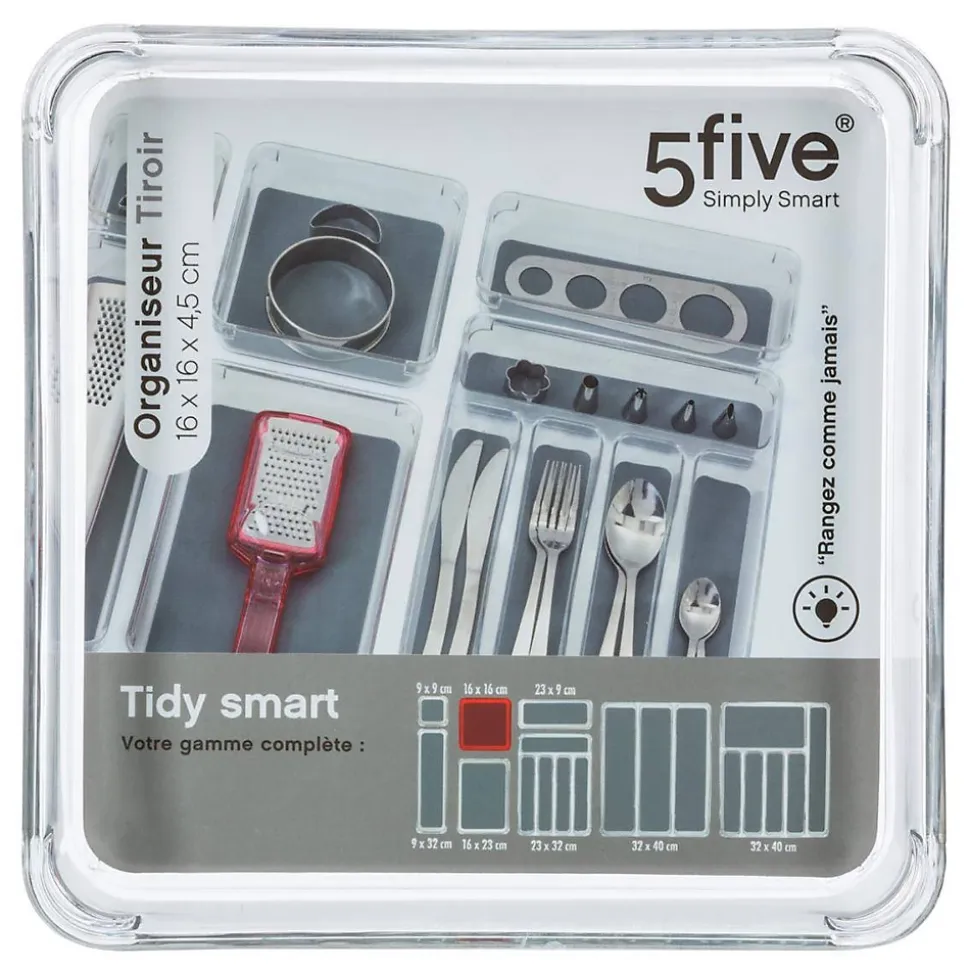 Organiseur de tiroirs 16x16 cm Tidy Smart - 5Five