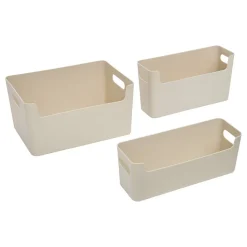 Organiseur Essentiels L25,4/25,5/26,3cm beige 3 pièces - Beige- 5five