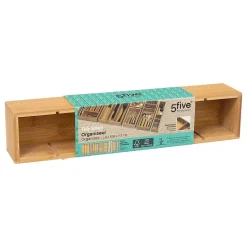 Organiseur modulable 3 bacs 38x8cm Tidy Smart Bambou - 5Five