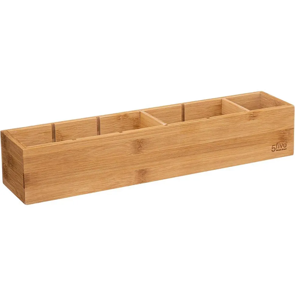 Organiseur modulable 3 bacs 38x8cm Tidy Smart Bambou - 5Five