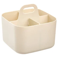 Organiseur Poly 16,5x16,5x15cm beige compartiments amovibles - Beige- 5five