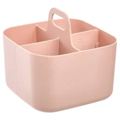 Organiseur Poly 16,5x16,5x15cm rose compartiments amovibles - Rose- 5five