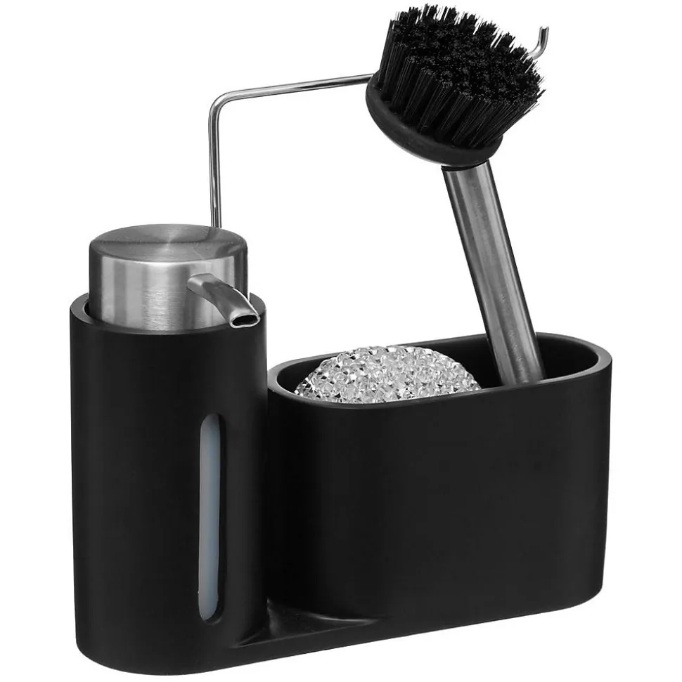 Organiseur évier avec distributeur 150ml Noir - 5Five