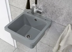 Orta Granitan Évier Gris pour Garage et Buanderie