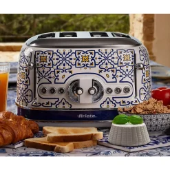 PACK Capri Bouilloire 1.7L + Grille-pain 4 fentes + Presse-agrumes 85W Design Rétro ARIETE