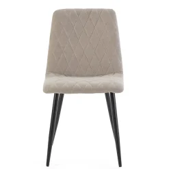 Pack 4 chaises Abril recouvertes de tissu beige