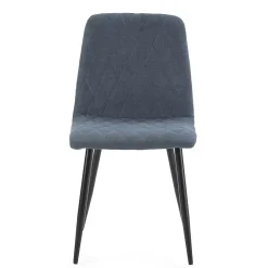 Pack 4 chaises Abril recouvertes de tissu bleu