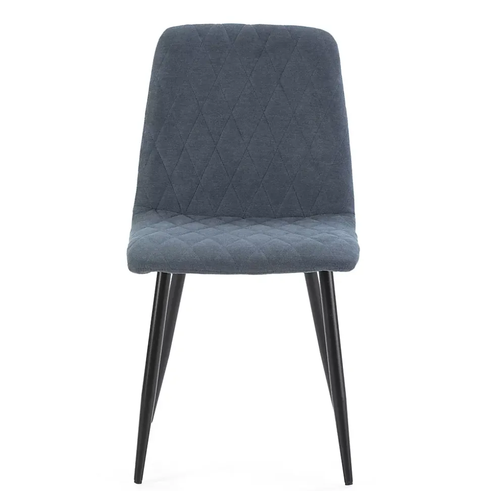 Pack 4 chaises Abril recouvertes de tissu bleu
