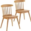 Pack 2 chaises Ben en bois couleur chêne