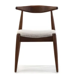 Pack 2 chaises Corzo, Couleur Noyer, Bois Massif, 52,5 cm x 50 cm x 74.5 cm