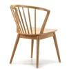 Pack 2 chaises Mura, Couleur Chêne, Bois Massif, 55 cm x 58,5 cm x 84 cm