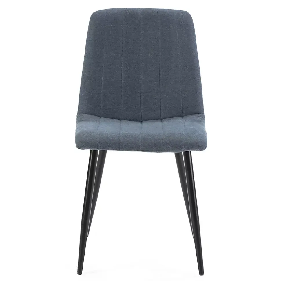 Pack 4 chaises Sagi recouvertes de tissu bleu