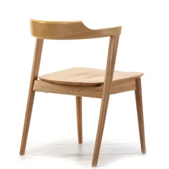 Pack 2 chaises Venus, Couleur Chêne, Bois Massif, 58 cm x 57,5 cm x 76 cm