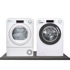 Pack Lave-linge Hublot 13kg 1400trsmin + Sèche-Linge Pompe à Chaleur 11kg + Tapis Anti-Vibration CANDY