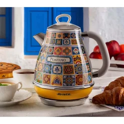 PACK Positano Bouilloire 1.7L + Grille-pain 2 fentes + Presse-agrumes 85W Design Rétro ARIETE