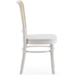 Pack de 2 chaises Vesta Couleur Blanc, Bois Massif et Rotin naturel