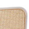 Pack de 2 chaises Vesta Couleur Blanc/chêne, Bois Massif et Rotin naturel