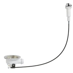 Pack vidage automatique inox blanc mat 1 bac