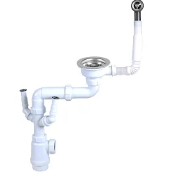 Pack vidage manuel inox blanc mat 1 bac