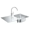 Pack évier + mitigeur GROHE - Bau K200 45-S - 1 bac - Inox AISI 304 - Mitigeur BauEdge