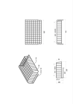 Panier de rangement filaire pour cuisine Datil GoodHome L. 40 cm x P. 27 cm métal