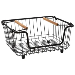 Panier en métal empilable Blackwood moyen format - Noir- 5five