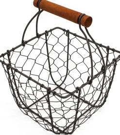 Panier Rustique en Fil de Fer pour Fruits et Rangement