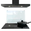 Panneau de cuisine en verre Tulup 60x40 cm protection transparente avec fixation par clips