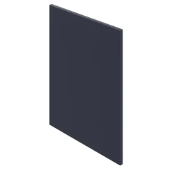 Panneau de finition bas côté droite Goodhome Garcinia et Stevia bleu mat H. 72 cm x l. 57 cm x Ep. 18 mm