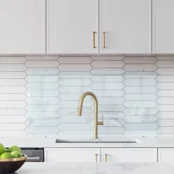 Panneau de protection transparent Tulup 120x60 cm pour cuisine avec fixations