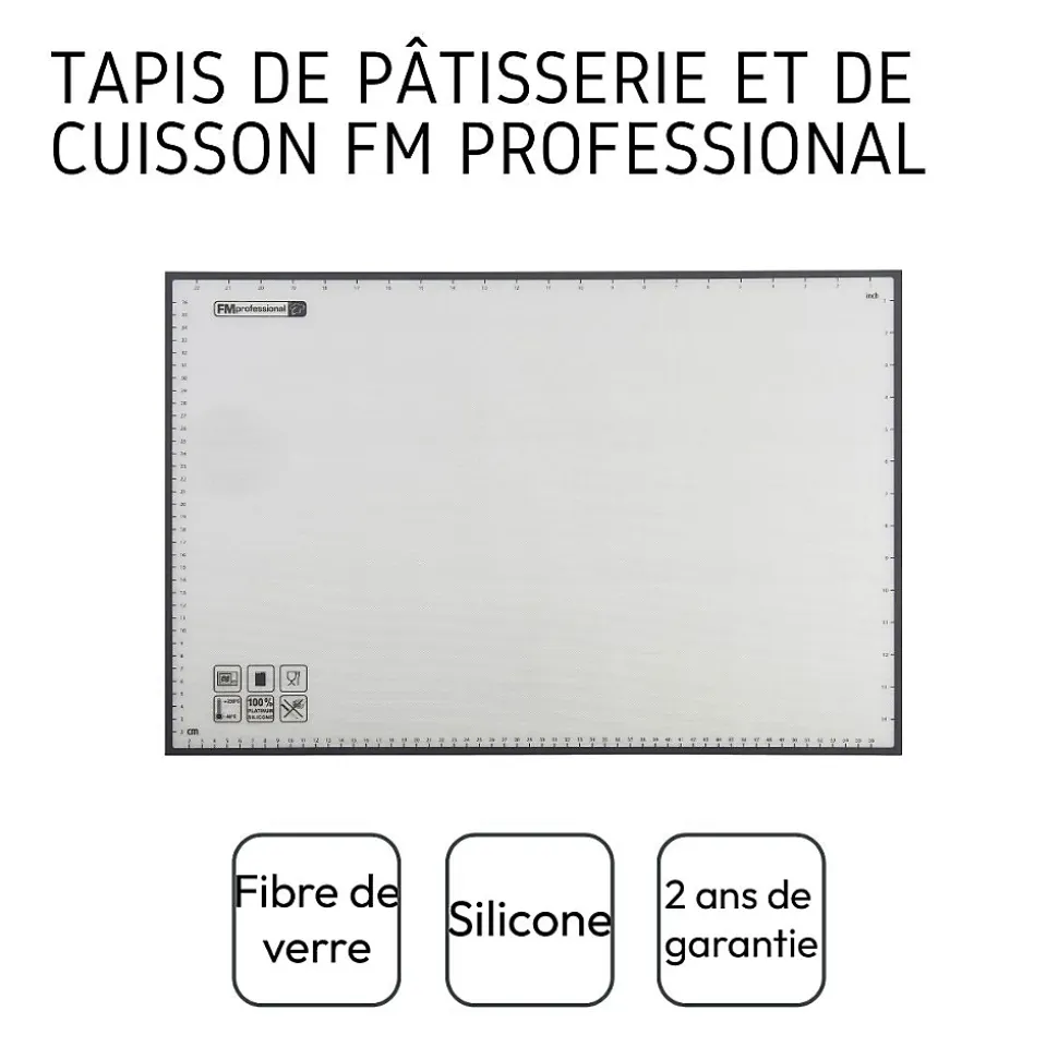 Papier de cuisson en silicone réemployable 39 x 59 cm FM Professional