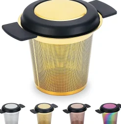 Passoire à Thé Acier Inoxydable Ultra-Fine Or