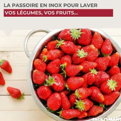 Passoire inox 24 cm avec anses Fackelmann