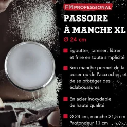 Passoire inox XL 24 cm FM Professional