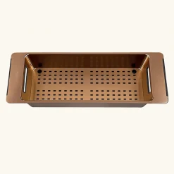 Passoire évier colander Luisina en inox PVD cuivre