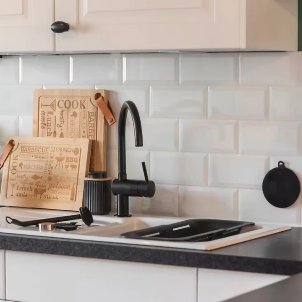 Passoire évier extensible colander Gefu DRENARE noir