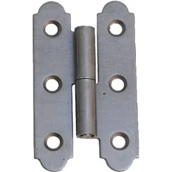 Paumelle espagnole à nœud roulé MONIN droite 80 x 45 mm percée et fraisée acier brut 457150