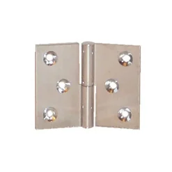 Paumelle laiton chromé 50x40mm gauche nœud de 6mm axe acier - PO5240S03