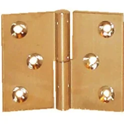 Paumelle laiton poli en 30x40mm droite nœud de 6mm axe acier - PO3140S10