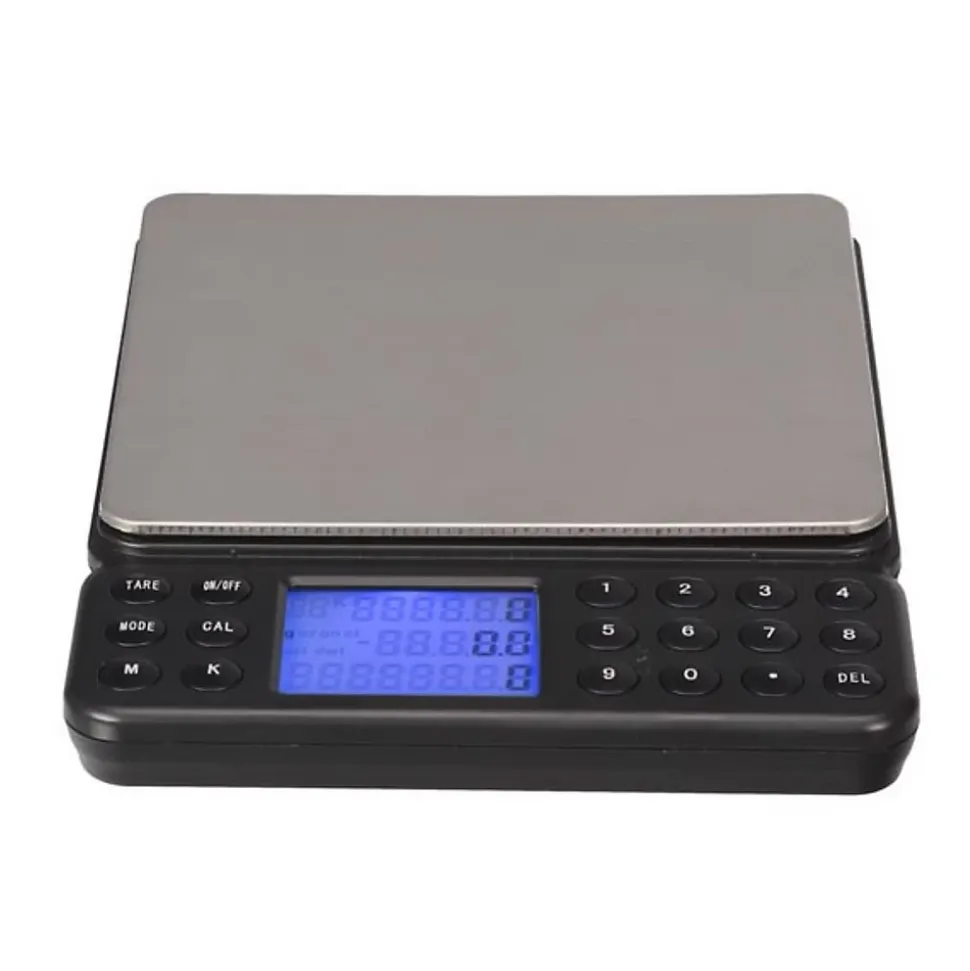 Perel Balance de précision, numérique, 0,1 g à 2 kg, fonction tare, extinction automatique, écran LCD rétroéclairé