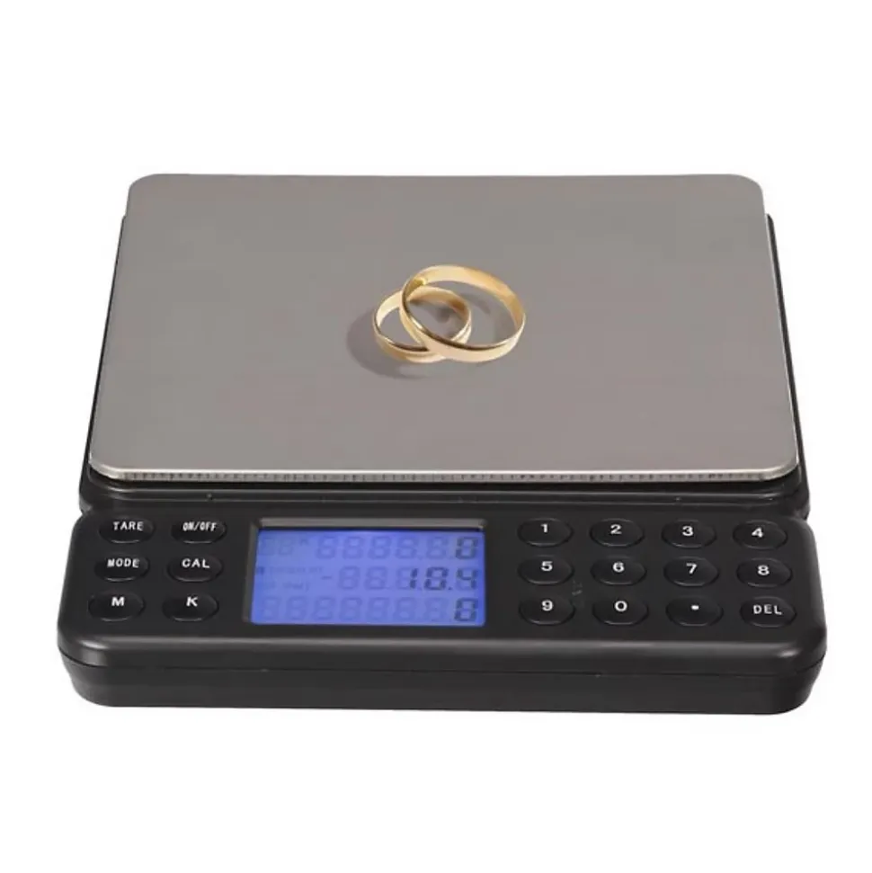 Perel Balance de précision, numérique, 0,1 g à 2 kg, fonction tare, extinction automatique, écran LCD rétroéclairé