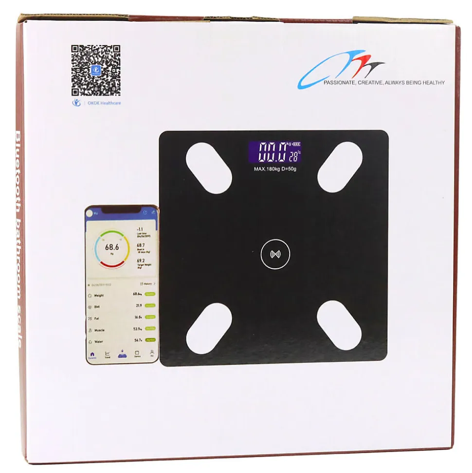 Pese personne Balance électronique intelligente Bluetooth, application IMC/BMR