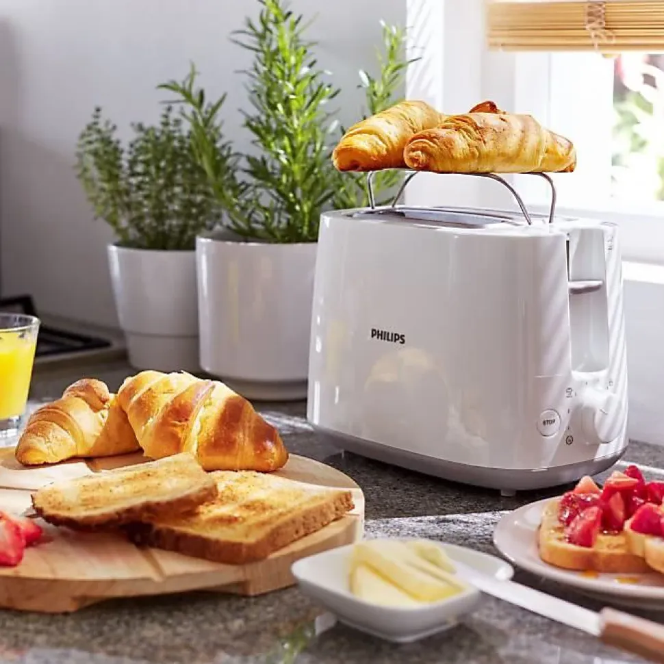 PHILIPS HD2581/00 Grille-pain 2 fentes - 830 w - Blanc