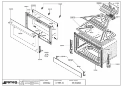 Piano de cuisson gaz 115 L L. 60 x H. 90 cm CX90GM Smeg inox