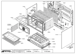 Piano de cuisson gaz 115 L L. 60 x H. 90 cm CX90GM Smeg inox