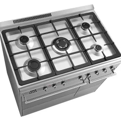 Piano de cuisson gaz 79L Concerto L. 90 x H. 90 cm SCB92MX8 Smeg inox