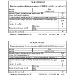 Piano de cuisson 170l 5 feux noir Beko PS235315DB